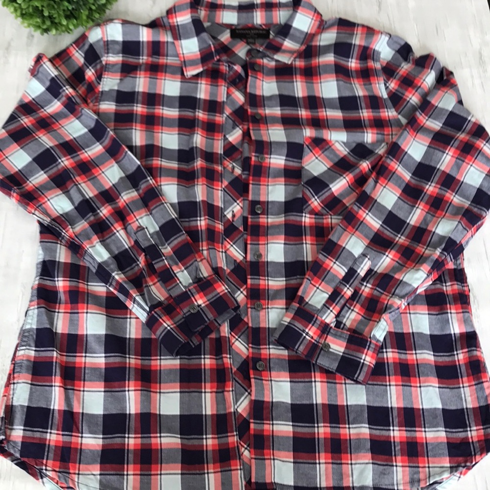 Banana Republic Plaid shirt women’s Large
